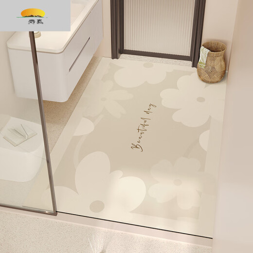 La alfombra del piso debajo del lavabo del baño en el baño de Zhizhou, separación, separación seca, lavado de la mano del baño, el baño de gran tamaño absorbe agua zhaying-na-7371 100cm*120cm