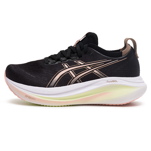亚瑟士（asics）跑步鞋女鞋 2025夏季新款GEL-NIMBUS 27舒适网面透气缓震运动鞋 1012B753-003 35.5