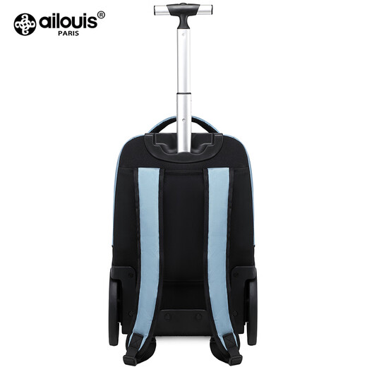 Love Louis big wheels can climb stairs trolley schoolbag high-capacity load-reducing suitcase for high school, middle school and primary school students dark blue can be carried on both shoulders