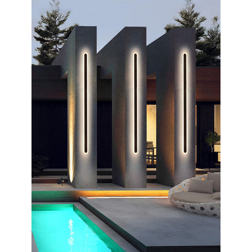 
Opuyuanxing Outdoor Wall Lights Minimalist Outdoor Indoor Long Strip Light Villa Fence Door Wall Light Courtyard Column Wall Washing Light 003Z 9227-[Rainproof Model] 9227-240cm-Neutral