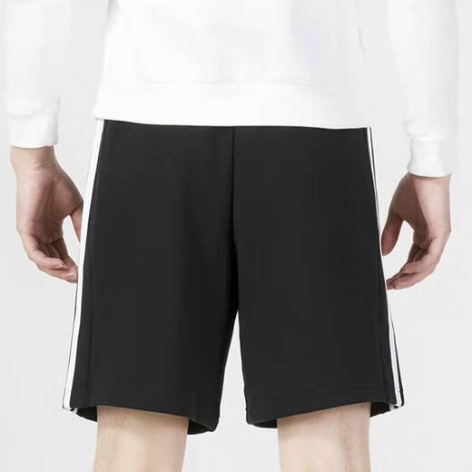 Adidas gestrickte reine Baumwolle lose atmungsaktiven lässigen Hosen Herrenhosen Neue Style Running Fitness Training Sporthosen Fünf-Punkte-Hosen-Shorts IC9435/mit Kordelkordel, bestickter Logo L 180/86a empfohlen 150-170jin [Jin gleich 0,5 kg]