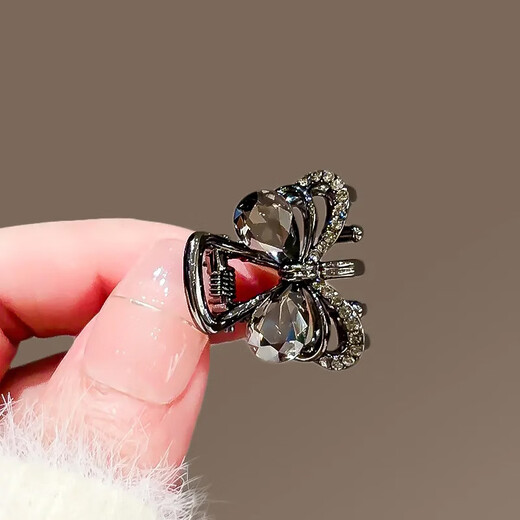 Two Worlds Exquisite Imitation Crystal Bow Clip Small Broken Hair Bangs Clip Side Forehead Small Clip Headdress Hairpin Butterfly Hairpin 1 Pack