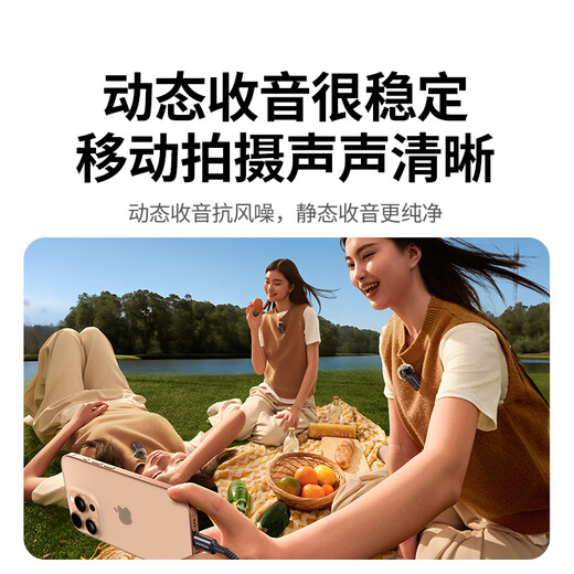 Greenlink MIC6 Wireless Lavalier Microphone One to Two/One to One Camera Radio Microphone Live Broadcast Noise Reduction Mobile Phone Radio Outdoor Anchor Video Shooting Professional Equipment One to Two with Charging Box Suitable for Android Camera Apple 15/16