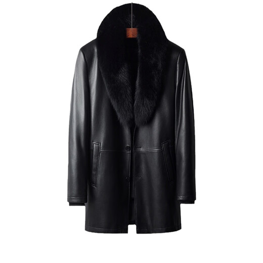 Chaqueta de cuero para hombres de alta gama de alta gama de Bolomido Luxury para un negocio versátil de otoño largo e invierno.