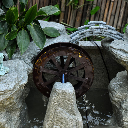 Tiantongtai Floor Rockery fließender Wasserfischteich Zirkulation Wasserfall Wasserfall Fengshui Rad Ornament im Innenhof Wohnzimmer Fortune -Dekoration Landschaft 5052+9039+5010