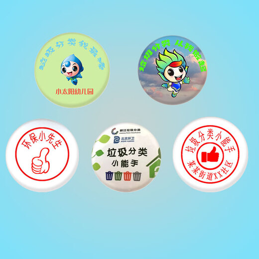 DL 1998 Fat Dong Lai's same environmental protection medal customized garbage classification promotion brooch gift Environmental Protection Little Guard 2