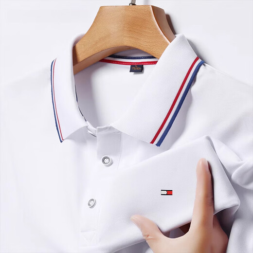 Tommie Jegniyr Tommy Camiseta de manga corta para hombres Summer Lapa delgada Camiseta de algodón de algodón suelto 698 color azul XH M 165100-120Jin [Jin equivale a 0.5 kg] desgaste