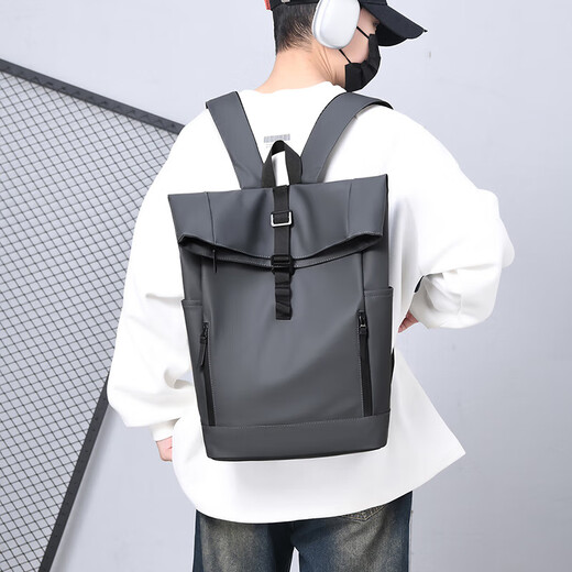 Neue Modetrendy große Kapazität wasserdichtes Rucksack Rucksack Einfacher Freizeitcomputerbeutel Student Reisetasche Rucksack Schwarz Schwarz