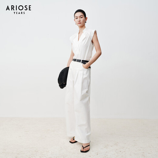 Ainos Essi [gleiches Modell in Einkaufszentrum] 2025 Sommer Neues Produkt Pima Cotton White Shirt Französisches Hemd Top Frauen 40525070 White M.
