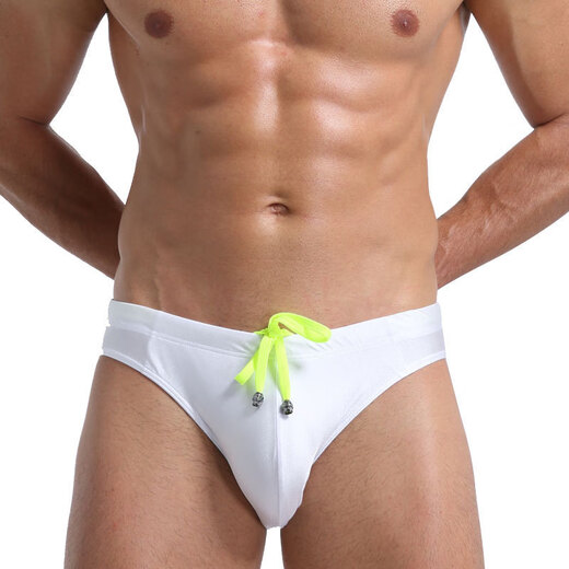 Ripa briefs men's swimming trunks quick-drying European and American lace-up swimming trunks cross-border beach swimming trunks underwear wholesale black XL