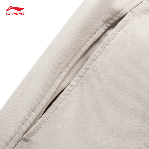 Li Ning velvet warm sports pants women's 25 autumn and winter soft and comfortable straight casual sports pants AYKV722