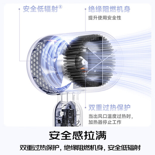Panasonic (Panasonic) national subsidy small light-tube hair dryer home hair dryer high-power quick-drying mini hair care does not damage the hair student dormitory girlfriend birthday gift EH-NE4H purple billion-level negative ion hair care + 1200W power NE4H-V