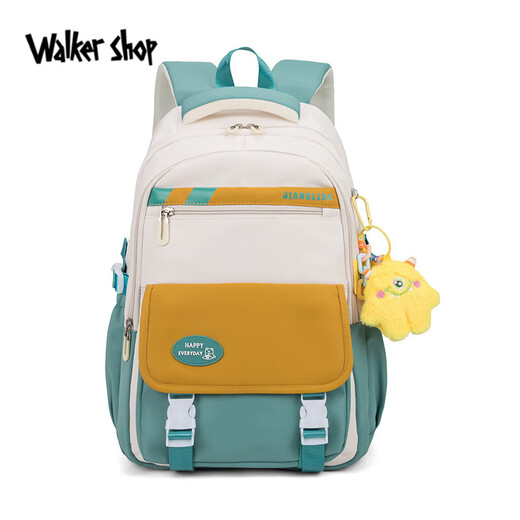 Walker Shop 品牌初中生书包新款大容量高中生学生双肩背包减负护脊双肩包 红配白