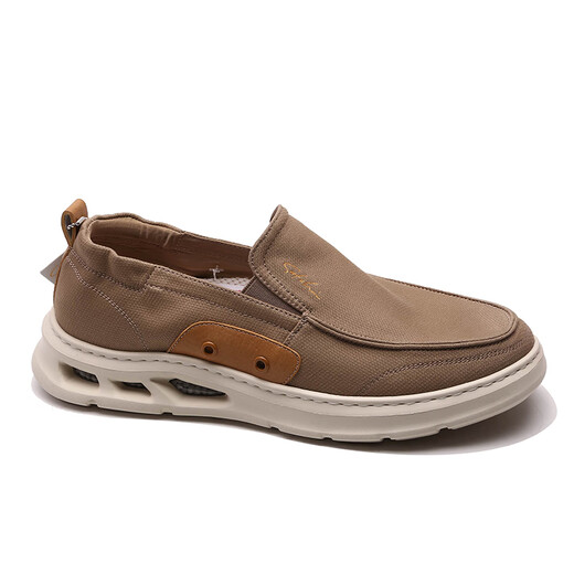 Shachi Men's Chaussures 25 Nouvelles chaussures en tissu chaussures paresseuses Chaussures décontractées pour hommes Popcorn Bottom Televas Chaussures gris 3883 38