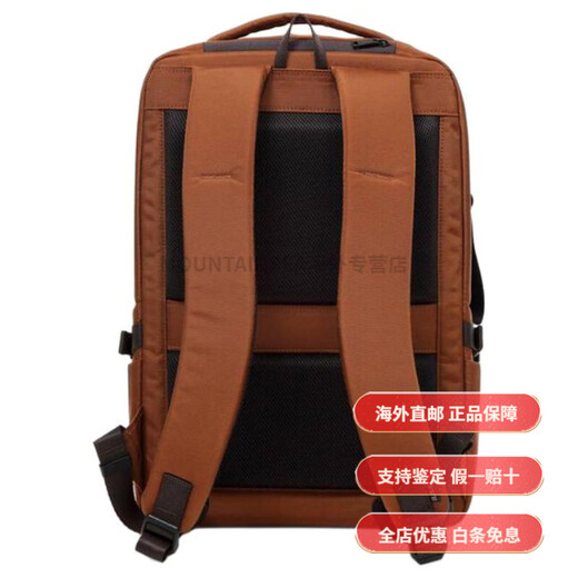 Samsonite Metal Hardware Effet Matériau recyclé sac à dos moyen moyen et femmes style couple Bright Orange Fashion Basic Package (sac)