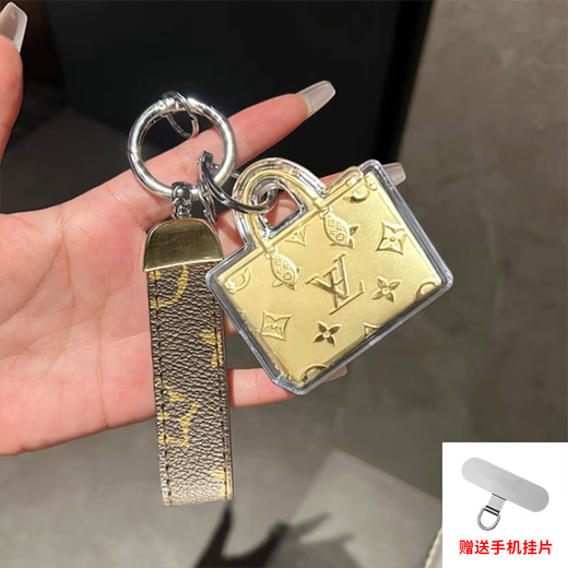 黄金薯条钥匙扣手机挂件足金20mg毫克LV包包/奶茶手机链包包挂件车挂饰送女友礼物公主请发财 公主请发财挂饰