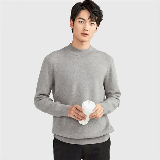 Giordano -Pullover Männer Feste Farbe Strick -Basishemd Halbschildkragenpullover Strickpullover Männer 18054616