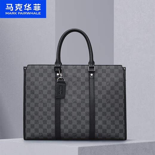 Mark Huafei men's business briefcase executive business trip computer bag 15-inch multi-functional commuter handbag official bag
