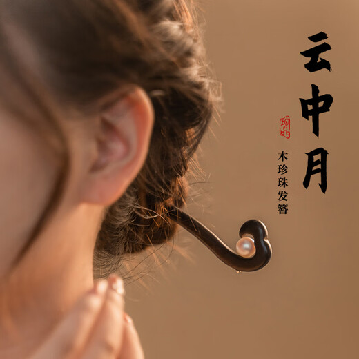 Enchanting Cat Ancient Style Hairpin Headwear Women's High-End 2025 New Wooden Hairpin Hair Accessories Women's Birthday Gift Girls Niche High-End