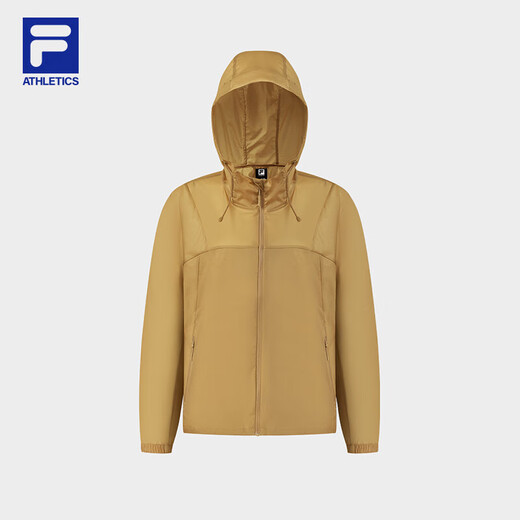Fila Offizielle Frauenwebende Jacke 2025 Herbst Neue Outdoor-Sportarten lose einfache Kapuze-Top Urdu Khaki-Dk L 170/88a/l