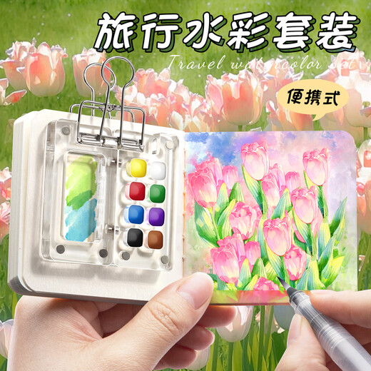 The Story of Wu Children's Toys Girls Birthday Gifts 7-14 Years Old Girls 8-12 Years Old 10-15 Years Old 6 Primary School Students Art Drawing Book 8 Color Paint Box + 12 Color Paints + Drawing Book Girls Birthday Gifts for Daughters Favorite Toys