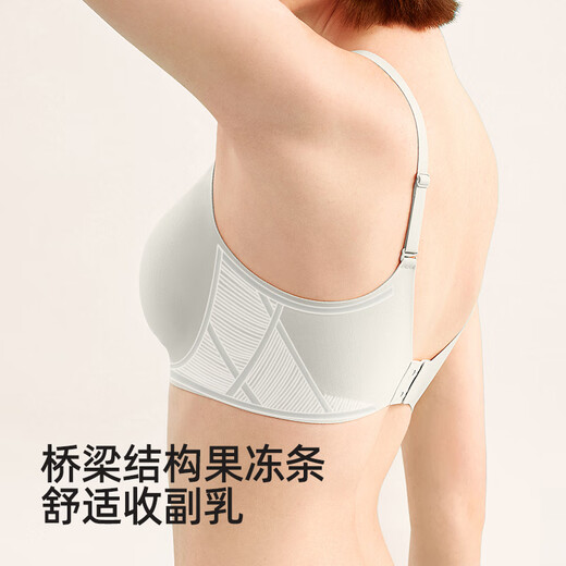 LUCKMEEY Nahtlose Unterwäsche für Damen, kleine Brust-Push-up, Anti-Durchhängen, kein Bügel-BH, schöne hinterleuchtete Seite, großer BH, chinesischer Valentinstag, rauchgrau M_70C_70D_75B_75C_75D_80