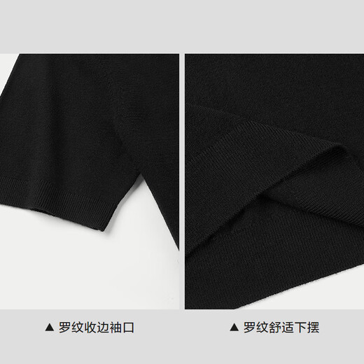 HLA Hailan House short-sleeved sweater men's simple warm and comfortable sweater winter men HNZBW3J003A