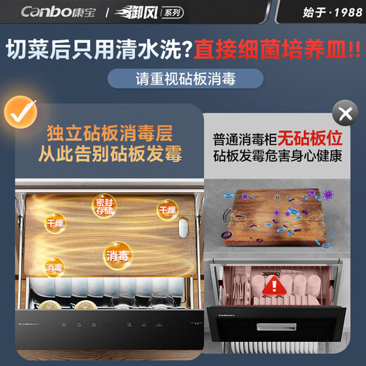 Canbo Disinfection Cabinet Household Embedded Yufeng Four-Layer Full Two-Star 135L Large Capacity 304 Stainless Steel Cupboard Bottle Disinfection and Drying XDZ135-ER800 National Subsidy