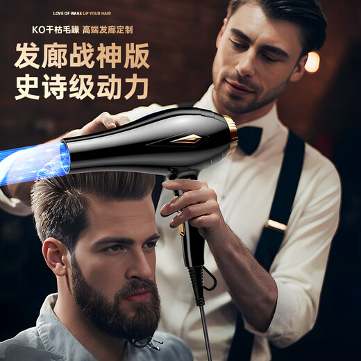 DIKTT Germany bladeless high-speed hair dryer constant temperature hair dryer quick-drying household silent high-power hair dryer baby barber shop hair salon hair dryer Huaqiangbei Supreme Black 3800W-AC AC pure copper large motor-3.0 meters