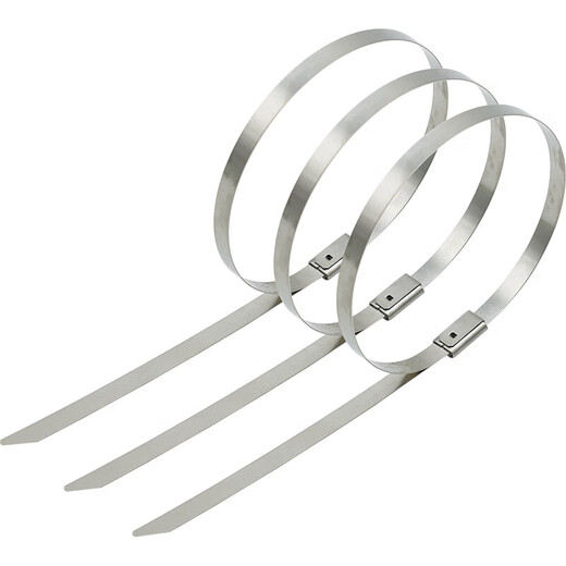 Kraftwell Autohebril 304 Cable de acero inoxidable Ataza de acero para el jardín Añebre al aire libre Bunding de fijación de cable Apriete 7.9*450 mm 20 piezas OT3294