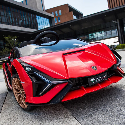 Cool search Lamborghini children's electric car four-wheeled car with remote control male and female baby can sit on the child's toy stroller