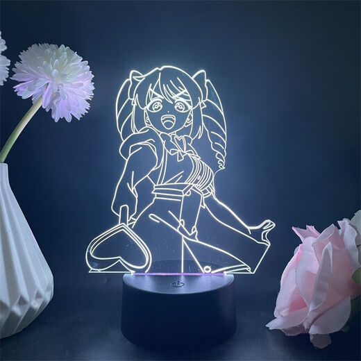 哈士顿憧憬成为魔法少女周边小夜灯柊舞緹娜杜乃可莉丝天川薰子动漫手办 白底裂纹7色触控 usb+电池仓 4877  天川薰子
