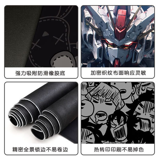 
KAOOSEEN mouse pad large size 1200x600 large mouse pad animation customized e-sports desktop game boy computer keyboard pad office rubber table pad MM-3884 [precision lock edge] 600x300mm3mm