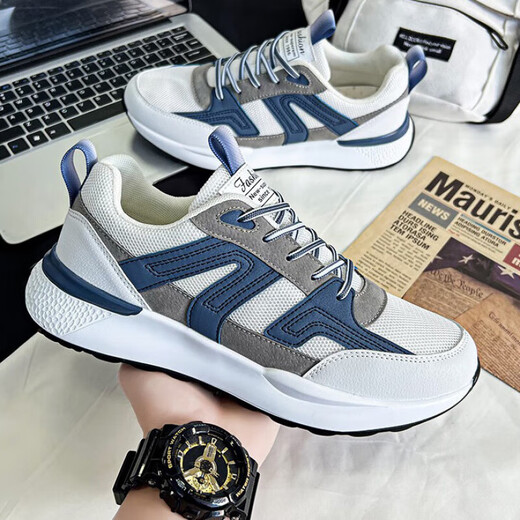 Shoots For Fat Men's Shoes for Fat Men's Autumn Men's Sneakers Men's Casual Shoes Breatable H9903 White A3112 Mal de color azul claro 47 47