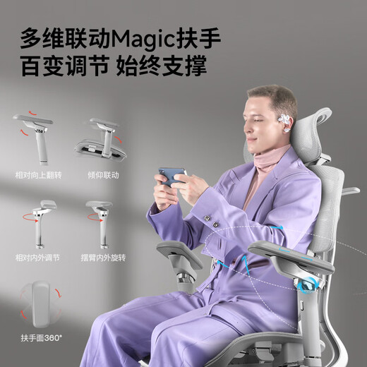 歌德利（Gedeli）人体工学椅电脑椅电竞办公椅J2补贴立减15 【分离式环绕追腰追背】曜黑(4D 高承重五爪_旋转 升降扶手