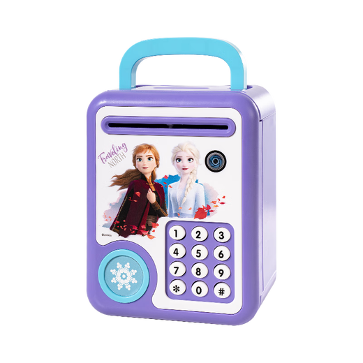 迪士尼（Disney）冰雪奇缘存钱罐爱莎儿童智能密码自动取款机大容量女孩生日礼物