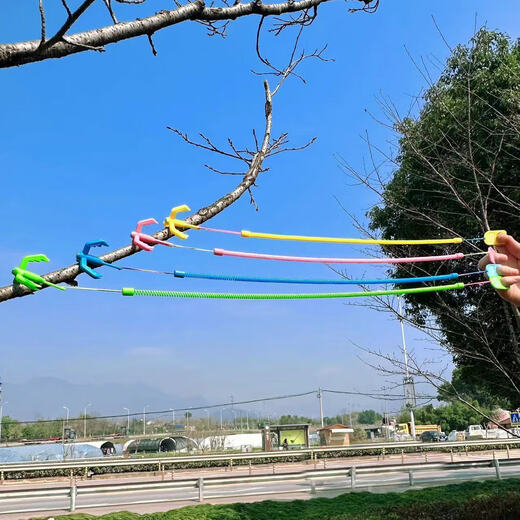 Childlike Egg Boy Hook Toy Luminous Blue Spring Hook Luminous Mechanical Grappling Hook Party Game Peripheral Toy Yellow - Strong Magnetic Suction + 20x Telescopic