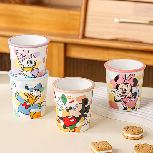 Ceramic Tea Cup Disney Cartoon Ice Cream Cup Cake Cup Microwaveable 2025 New Exquisite Girls Cold Drink Cup Small Daisy