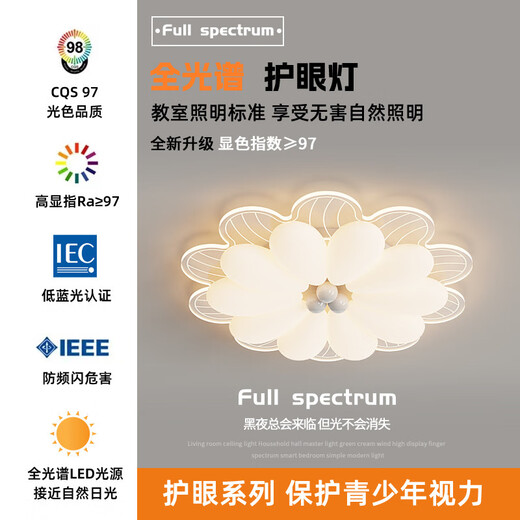 Hauptschlafzimmer -Lampen -Creme -Stil Einfaches modernes kreatives Licht Luxus warm warm voller Spektrum Augenschutz Kinderendecke Licht 2YH826 Acryl + Milch Kaffee + Stütze Xiaoai Klassenkamerad