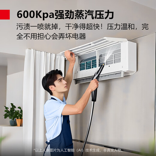 DEMASHI high temperature and high pressure steam cleaner, air conditioner, home appliance cleaning machine, kitchen range hood, water heater, multi-functional all-in-one machine, commercial steam cleaning equipment QXJ-60TA1 gift package | 90 kg pressure | computer touch