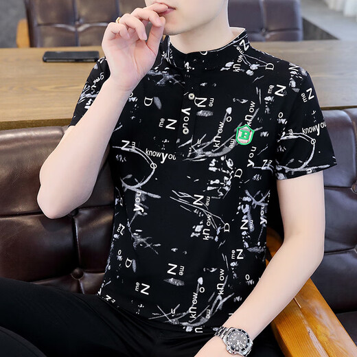 UNI QLO 2025 new summer half-sleeved men's short-sleeved polo shirt T-shirt trend F9215 white M