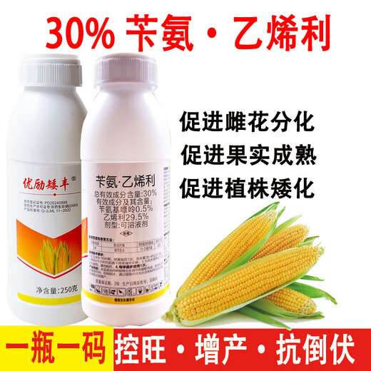 30% benzylamine ethephon special chlormequat for corn to control the growth and increase the yield, anti-lodging growth regulator pesticide, corn control and growth 250g*1 bottle