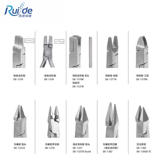 【JD健康】牙科工具正畸钳细丝弯制末端回弯成形牙套钢丝技工钳牙 弓丝弯制钳(弓丝调整钳)DE-1391