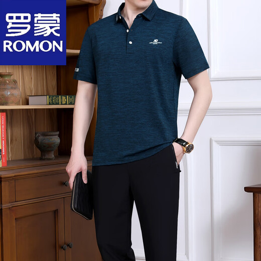 Lomon Daddy Summer Herren-Kurzarm T-Shirt 2025 Neue Mitte- und ältere Sportbekleidung Set Herren Summer Vaters Day Kleidung 753 Militärgrün [Single T-Shirt] 2XL [Vorgeschlagen 140-160jin [Jin entspricht etwa 0,5 kg]]
