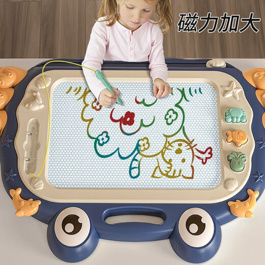 画之宝儿童磁性画板写字板宝宝画画板彩色涂鸦板家用小孩绘画玩具2一3岁 [30cm]大号糖果绿画板 [2笔3章+1画册+工具+15模板]