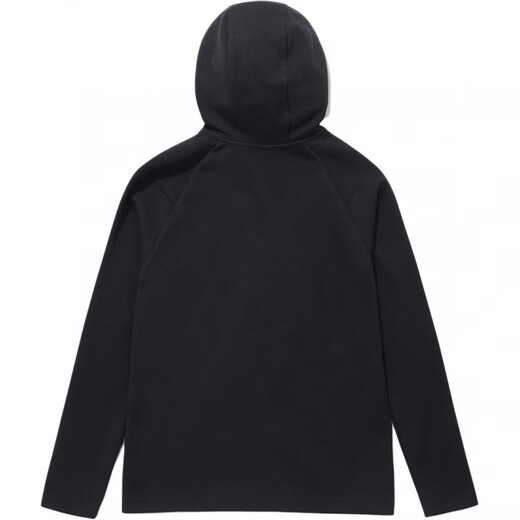
DESCENTE solid color logo printed hooded zipper stretch long sleeve jacket jacket for men and women black 100