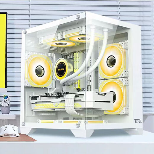 GIGABYTE Huntkey Great Wall Desktop-Hauptgehäuse 240 360 wassergekühltes Gehäuse Hundred Yuan Gehäuse Glasseite transparent/Meerblick-Raumgehäuse/tragbares Gehäuse Huntkey S900 Meeresblick-Raumgehäuse Schwarz