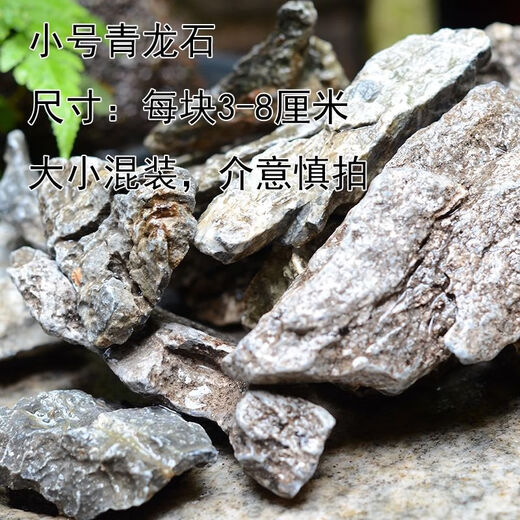 Fish tank stone ornamental stone natural micro landscape original color blue dragon stone aquarium fish tank moss plant potted decoration 10-12 cm blue dragon stone buy 5 pieces and get 10 pieces