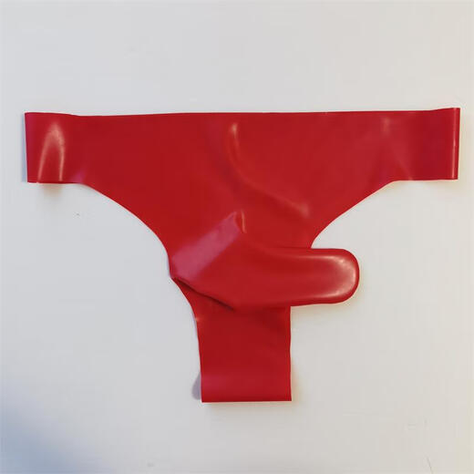 Universal rubber men's and women's menstrual pants T-pants rubber bullet separation seamless latex leather underwear JJ belt cover for men yellow 65-75 cm waist M