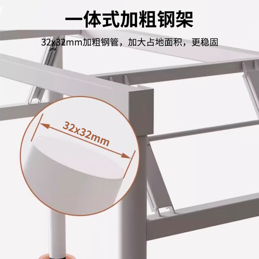 Yaoying folding table desktop simple desk home computer writing study table office long table HXZ35 elegant white - folding single table - 60*120cm